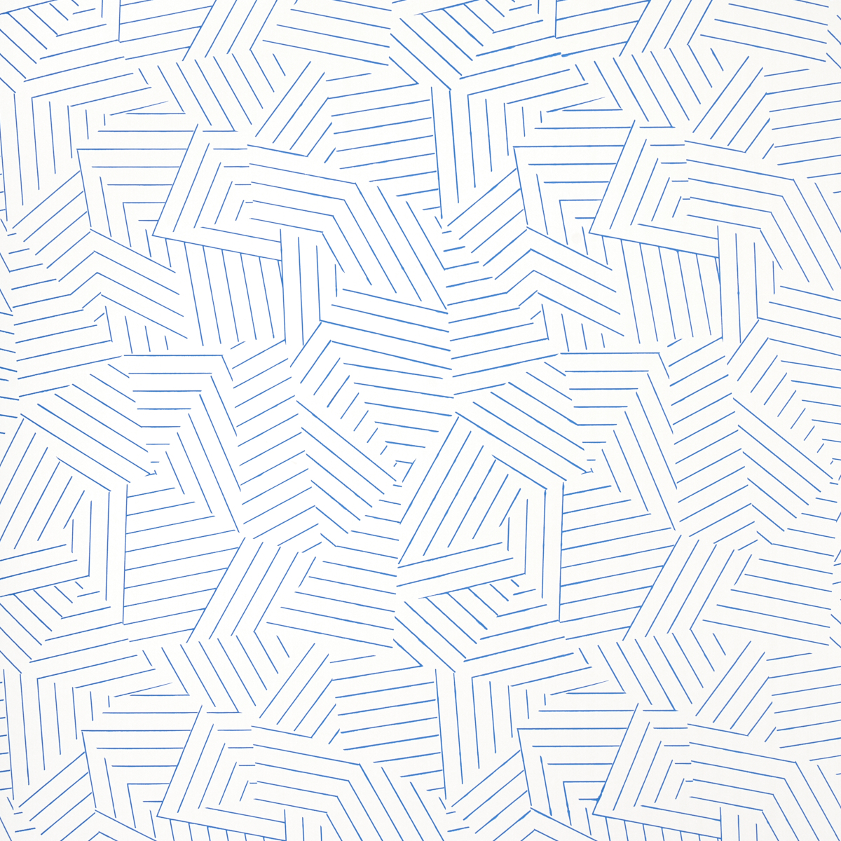 Deconstructed Stripe - Cobalt Wallpapers | Schumacher
